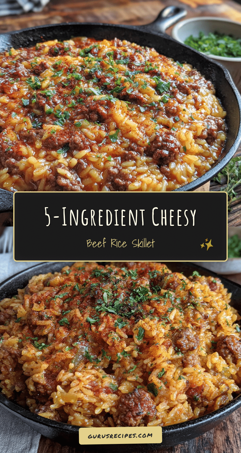 easy cheesy beef rice skillet recipe