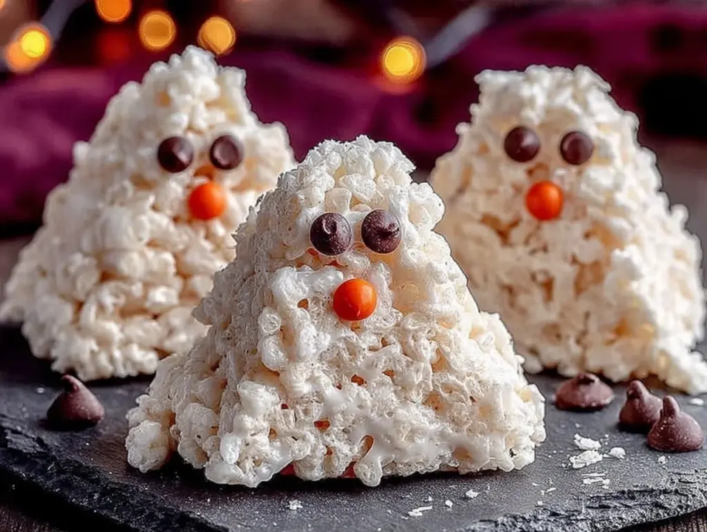 Easy Halloween Rice Krispie Ghost Treats - featured image
