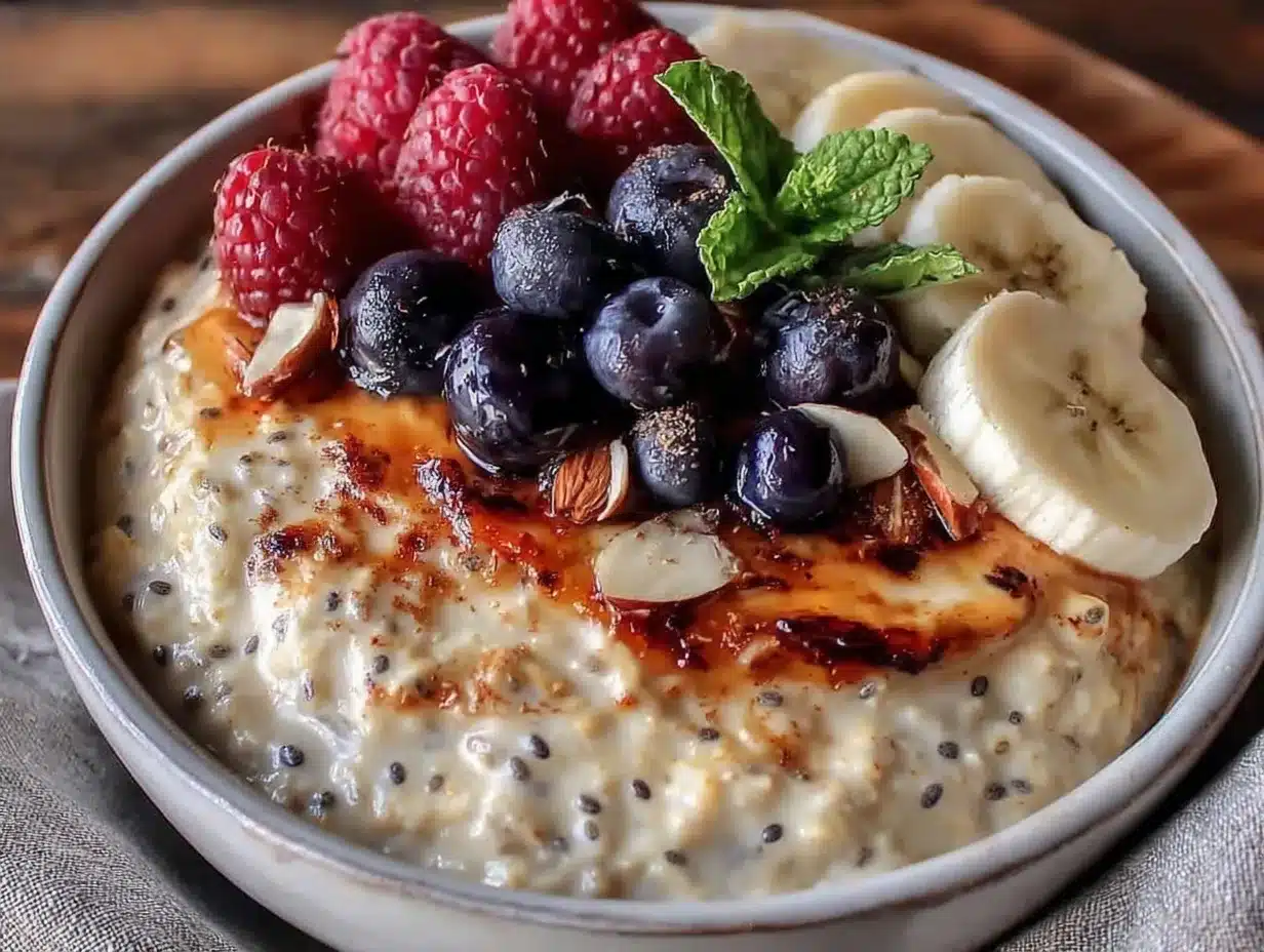 easy overnight oats with chia seeds preparation steps