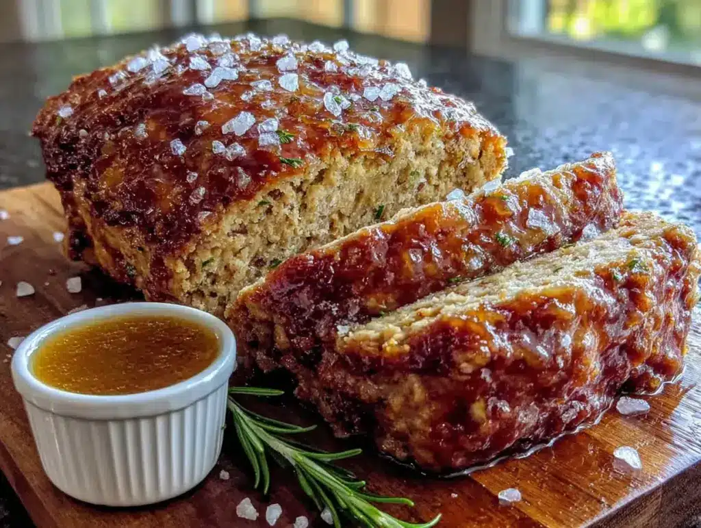 easy turkey meatloaf with brown sugar glaze - featured image