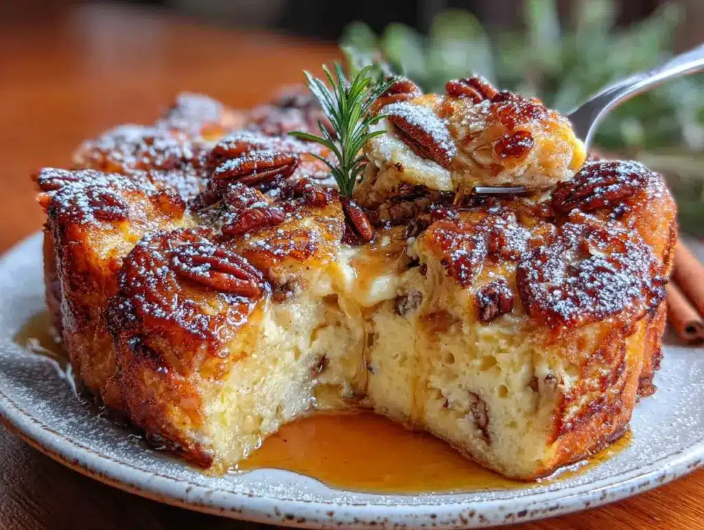 eggnog French toast casserole - featured image