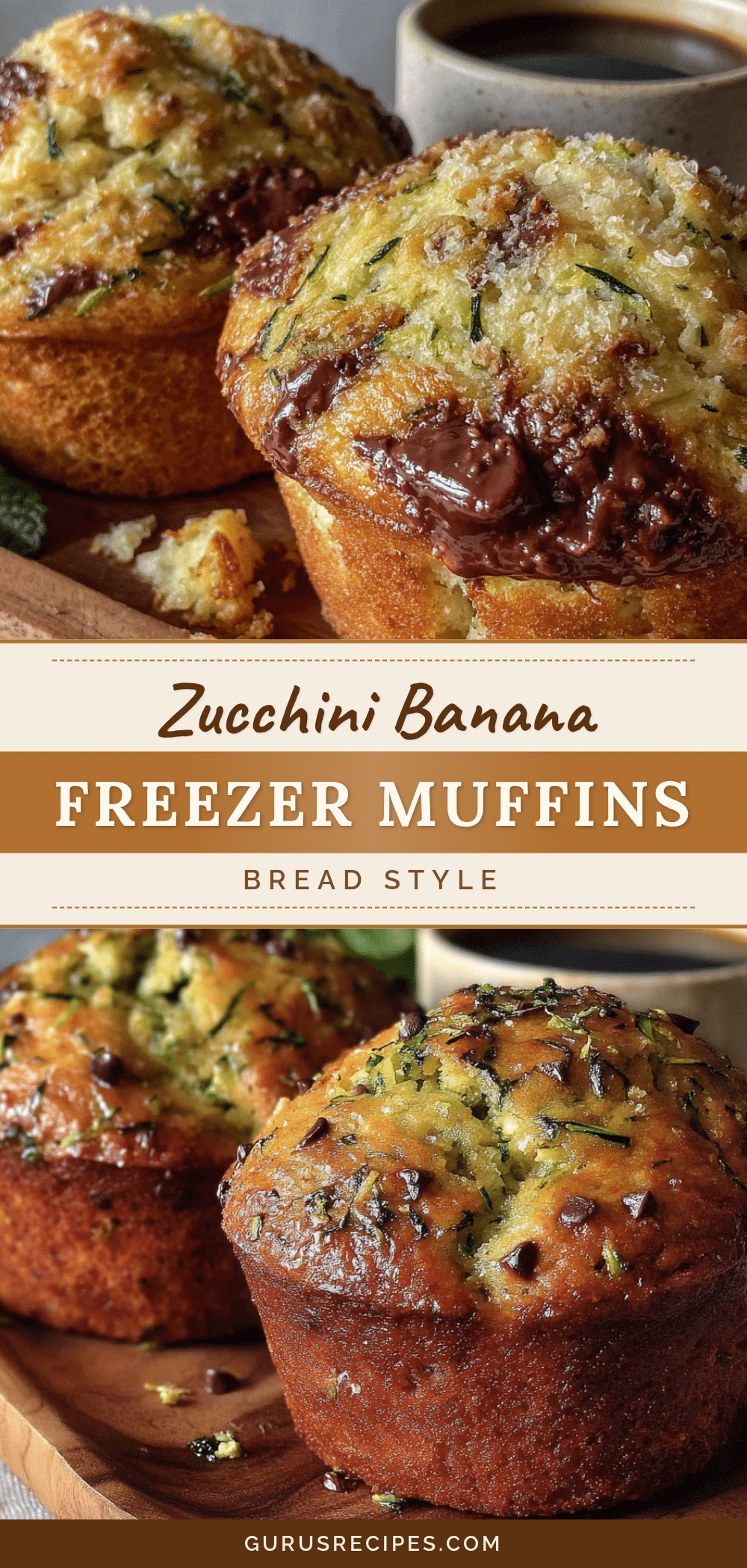 freezer-friendly zucchini banana bread muffins recipe