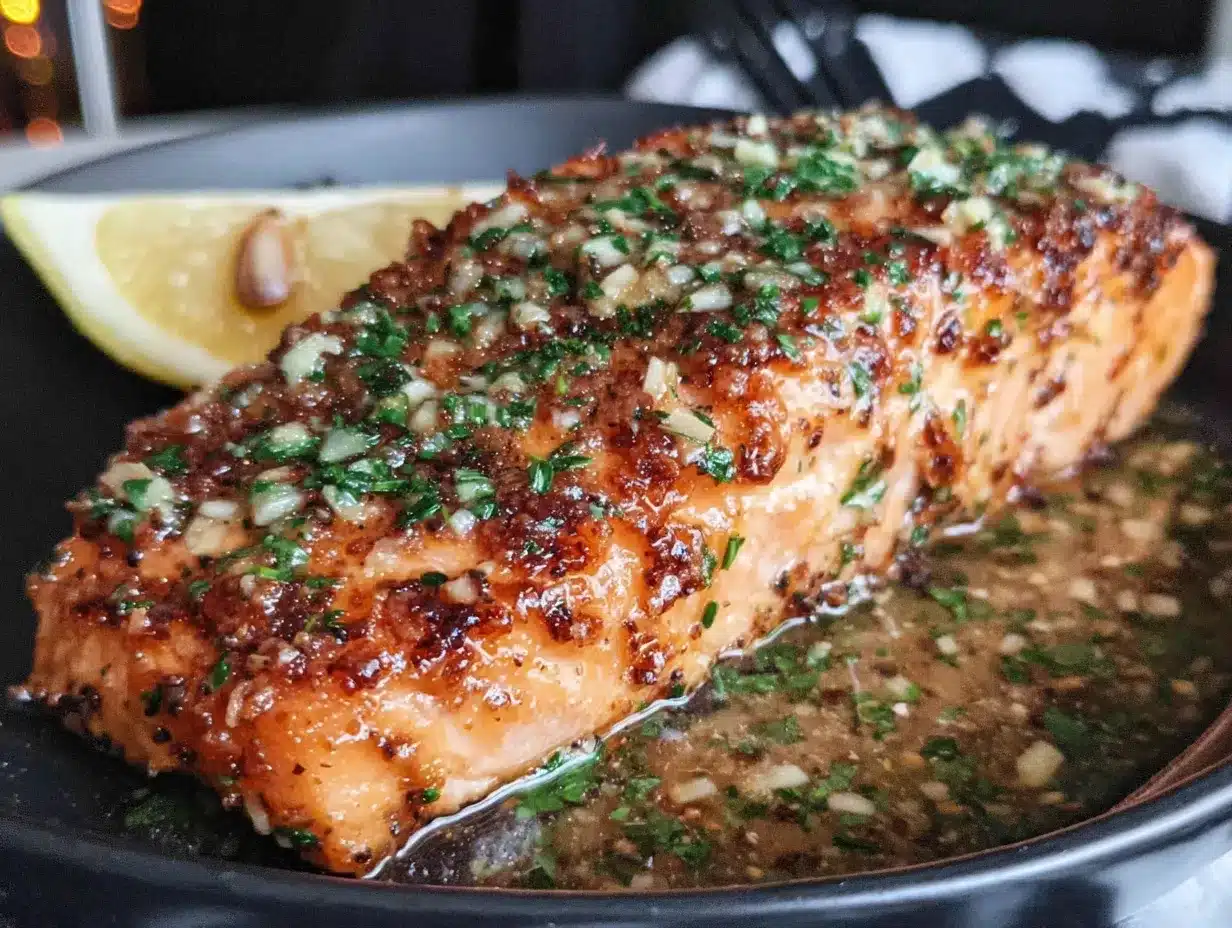 garlic butter salmon preparation steps