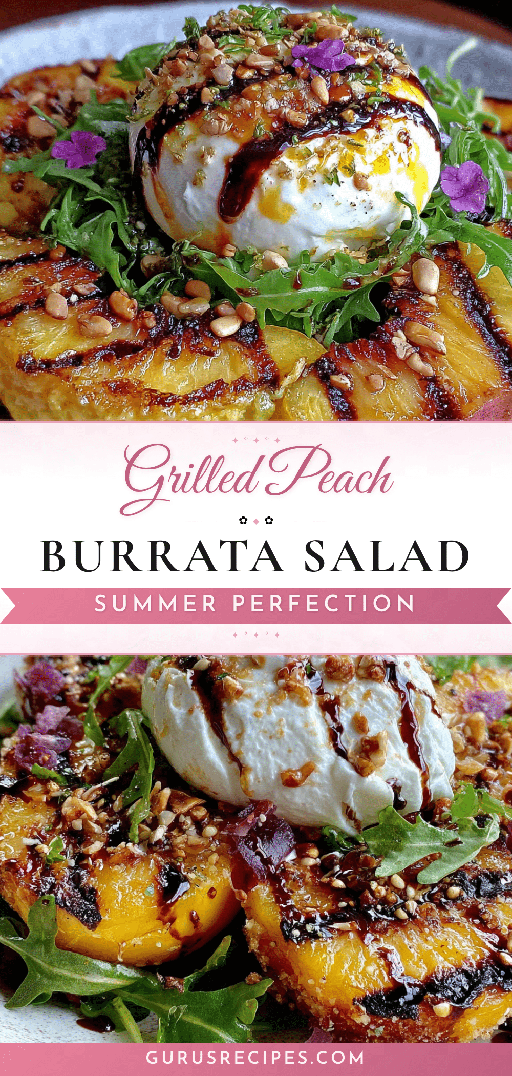 grilled peach and burrata salad recipe