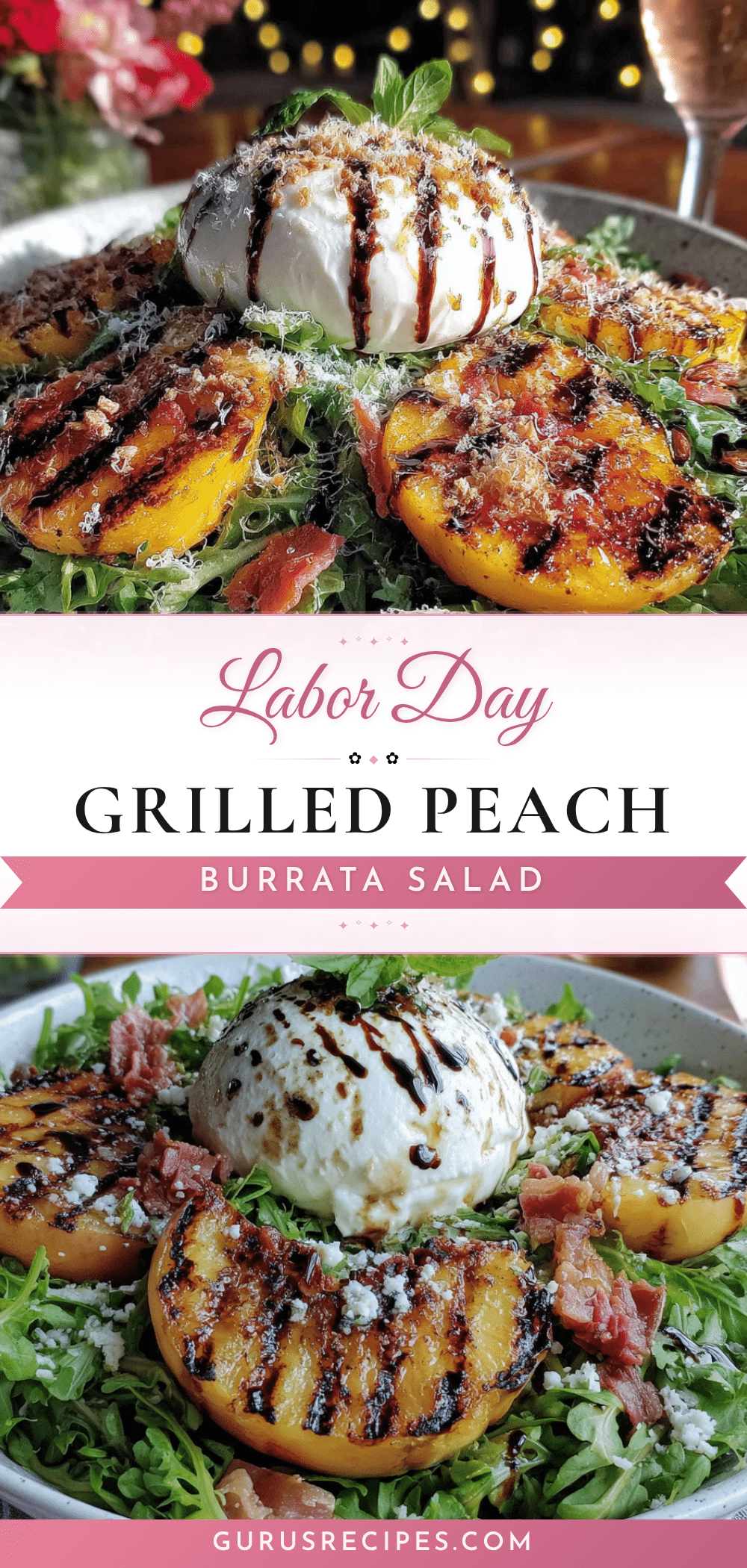 grilled peach and burrata salad recipe
