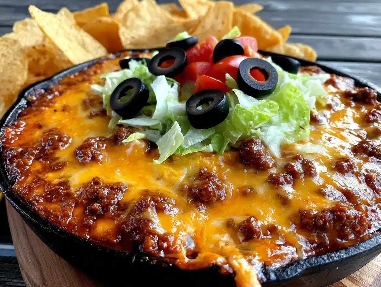 ground beef taco dip preparation steps