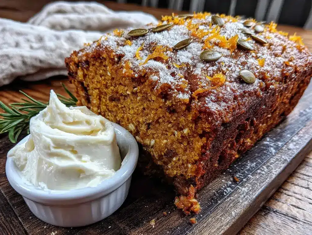 healthy pumpkin oat bread - featured image
