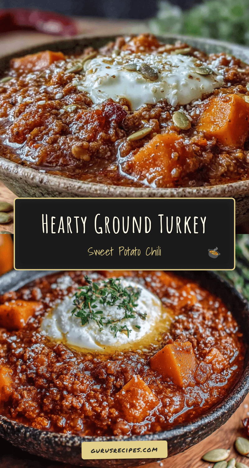 hearty ground turkey and sweet potato chili recipe