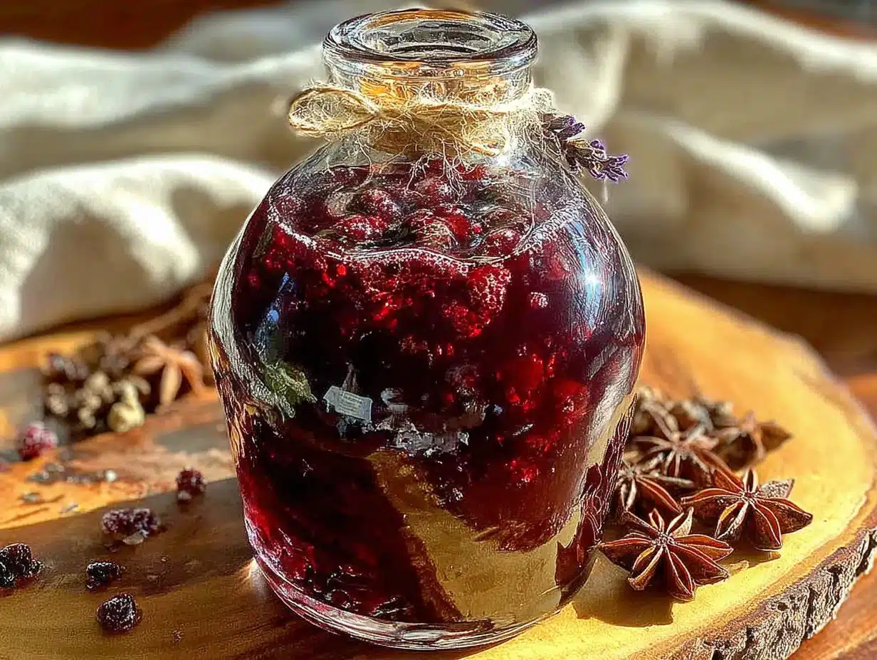 homemade elderberry syrup for immune support preparation steps