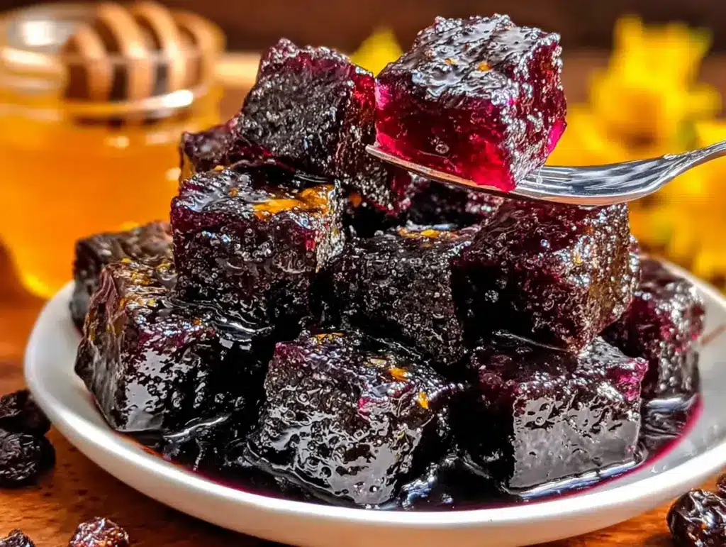 homemade honey garlic elderberry gummies - featured image
