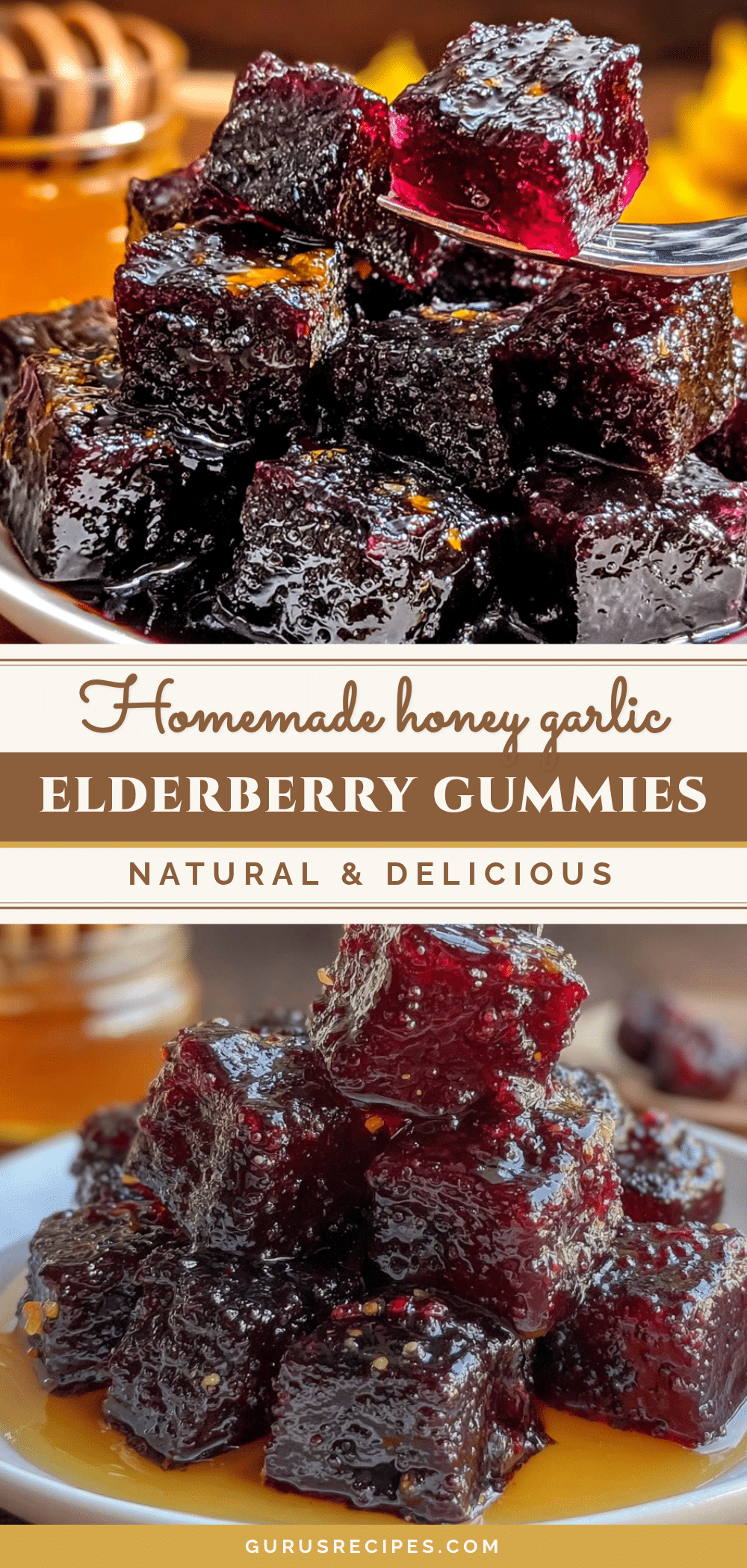 homemade honey garlic elderberry gummies recipe