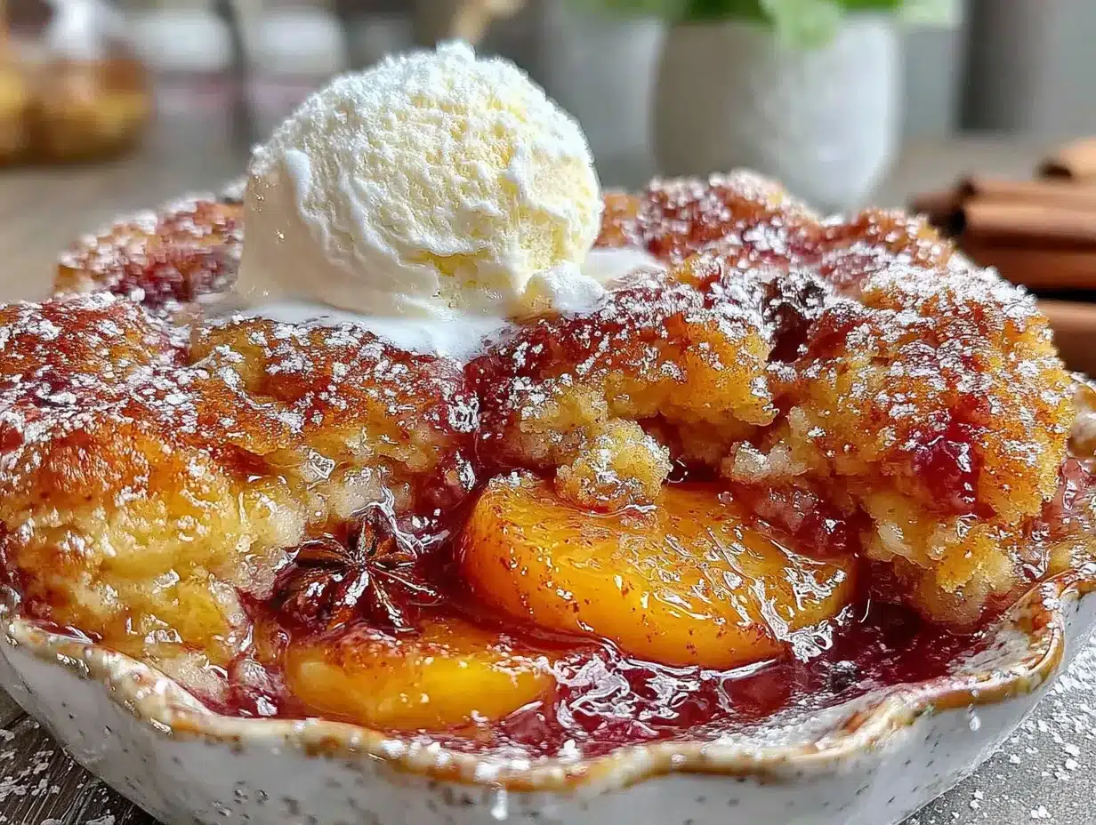 homemade peach cobbler preparation steps