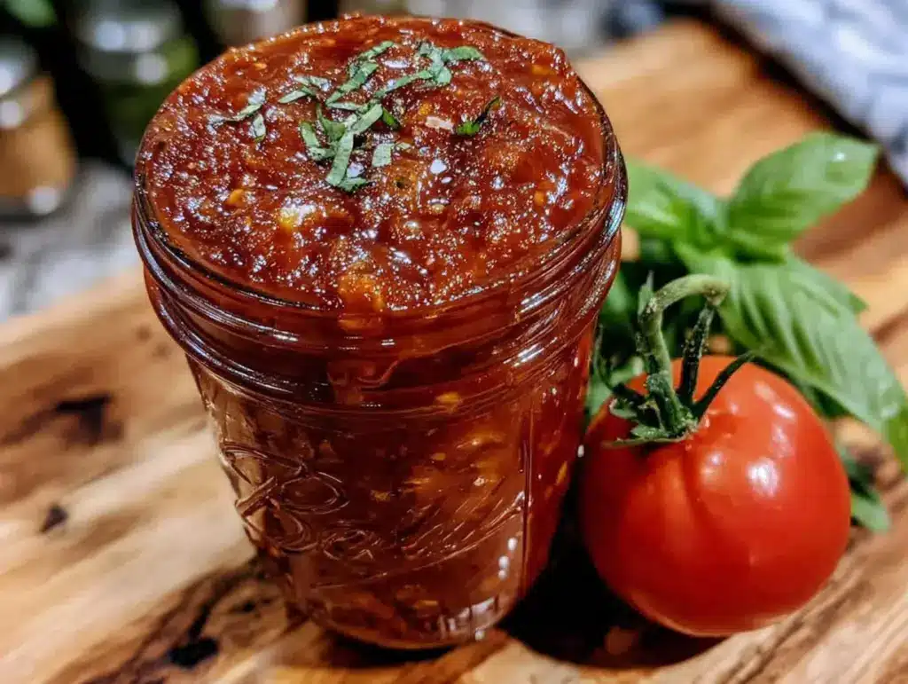 homemade tomato canning sauce - featured image