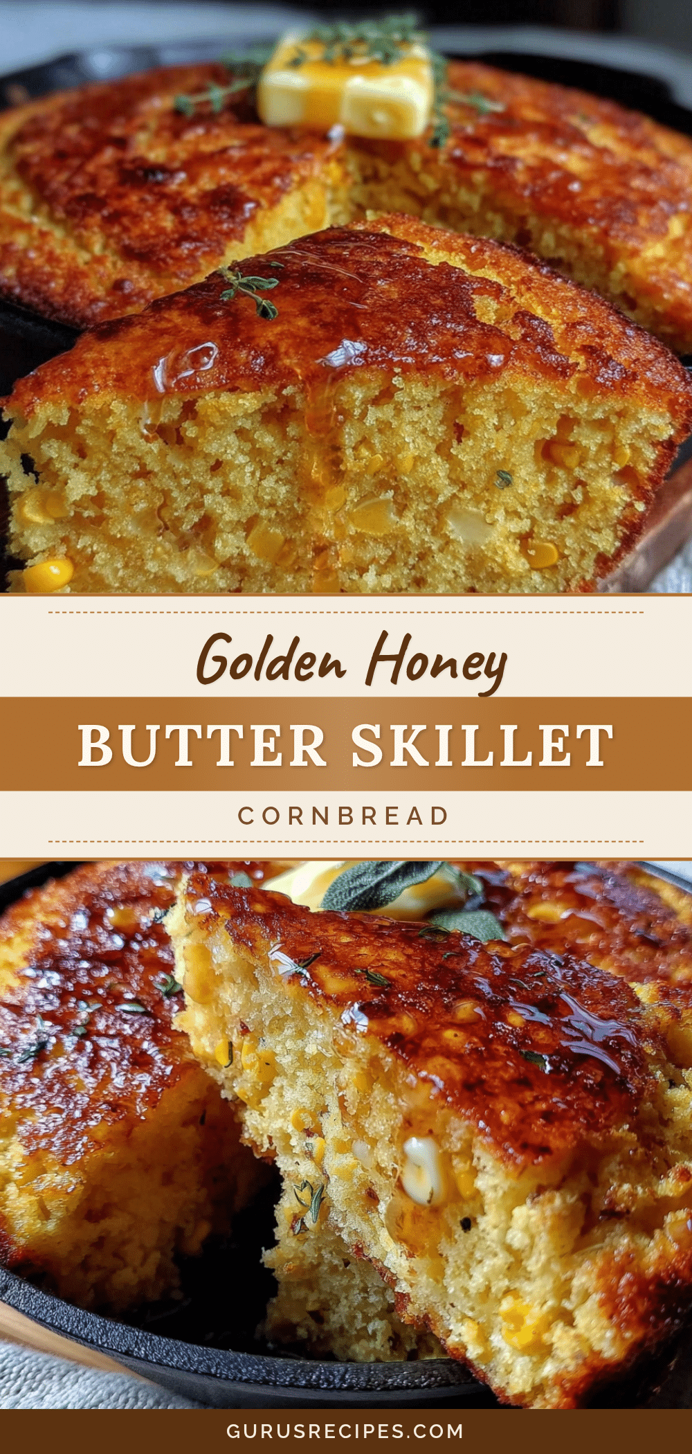 honey butter skillet cornbread recipe