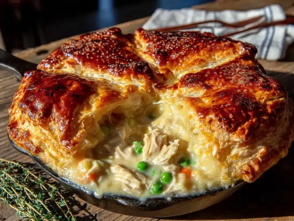 leftover turkey pot pie - featured image