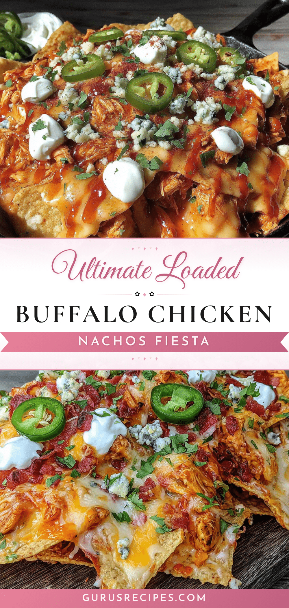 Loaded Buffalo Chicken Nachos recipe