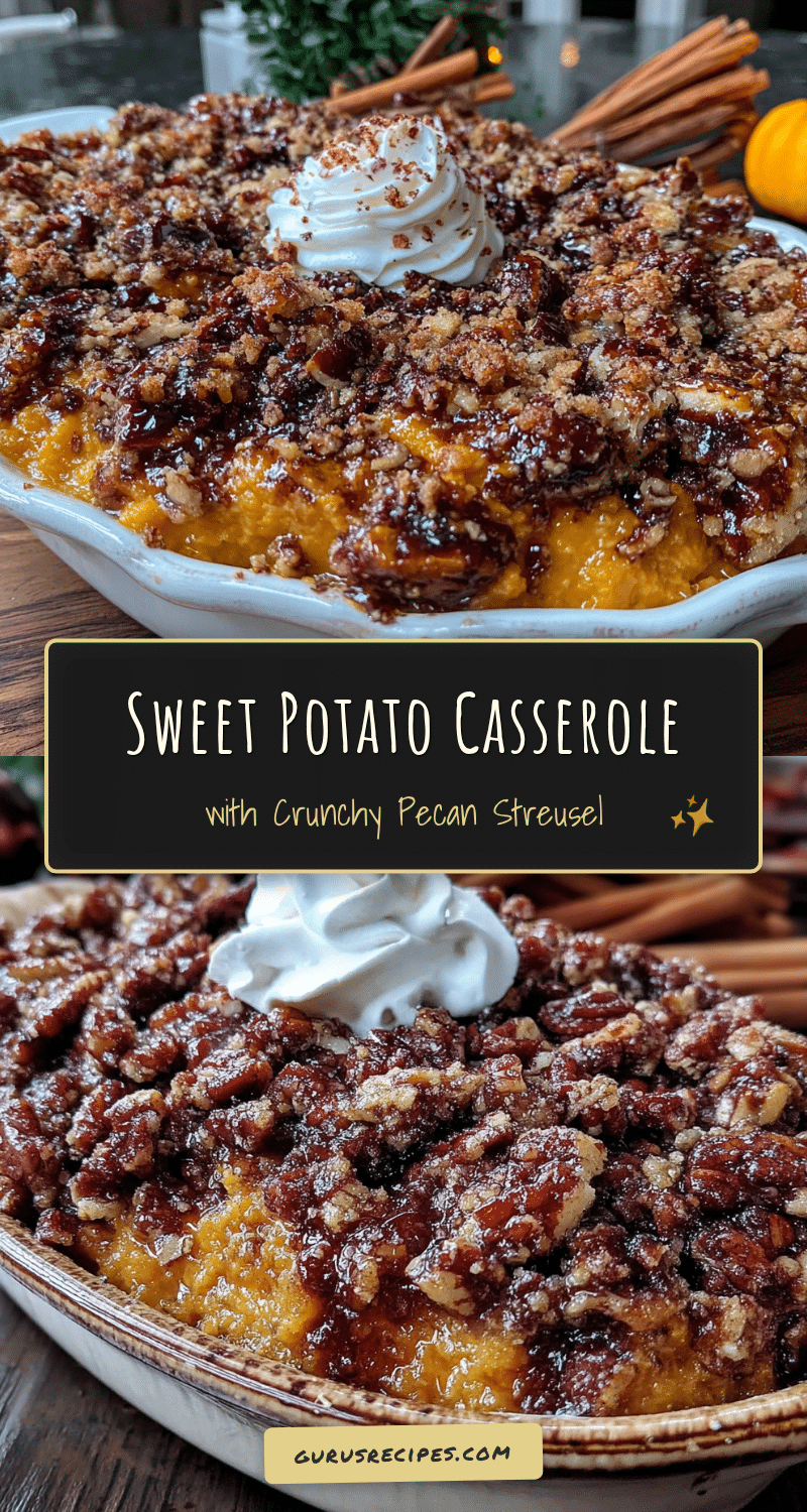 make-ahead sweet potato casserole with pecan streusel recipe