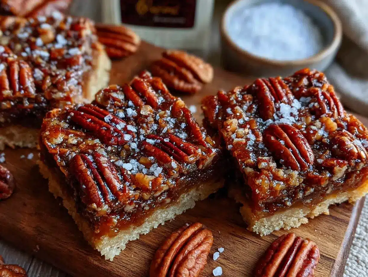 maple bourbon pecan pie bars preparation steps