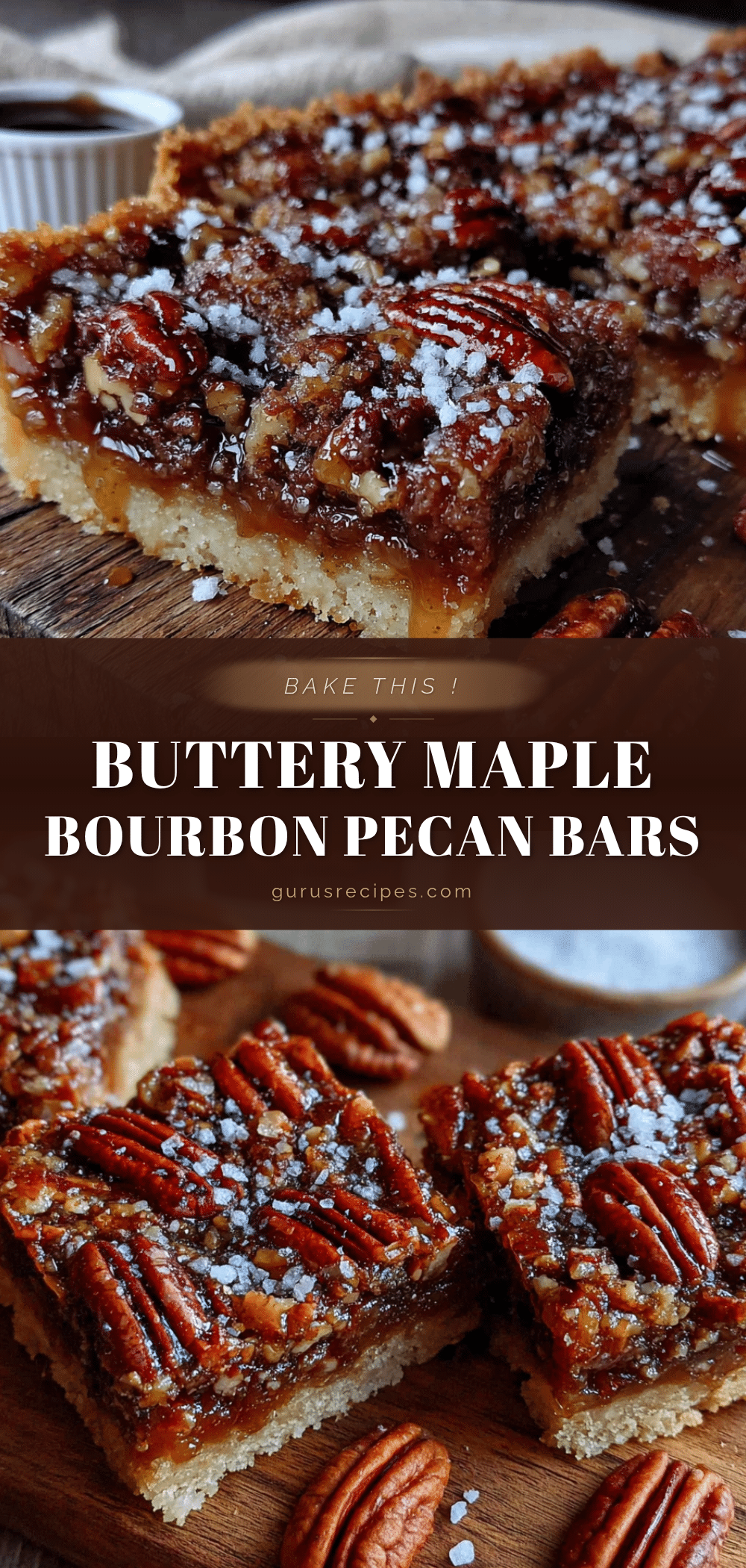maple bourbon pecan pie bars recipe