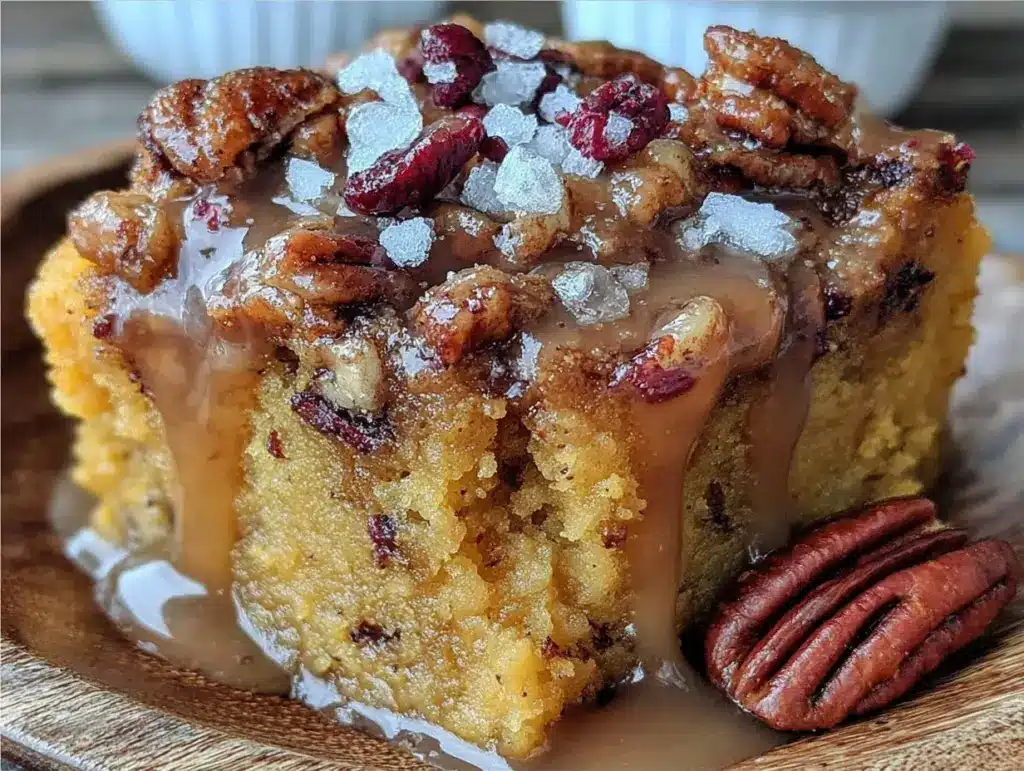 maple pumpkin dump cake - featured image