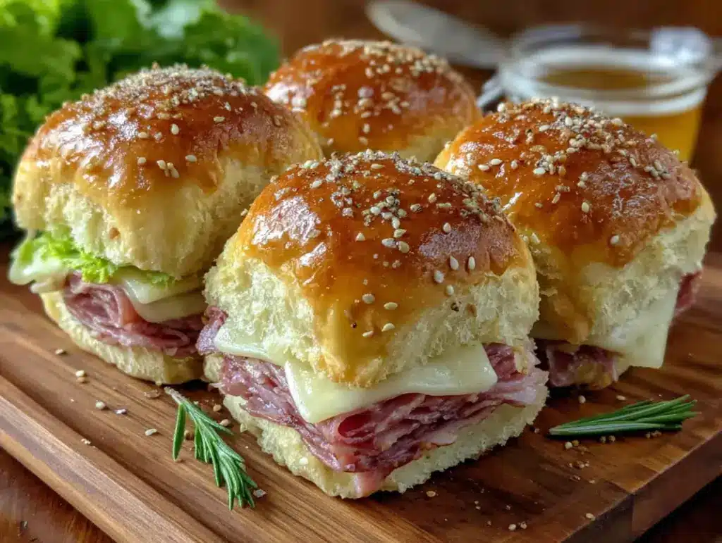 mini ham cheese sliders - featured image