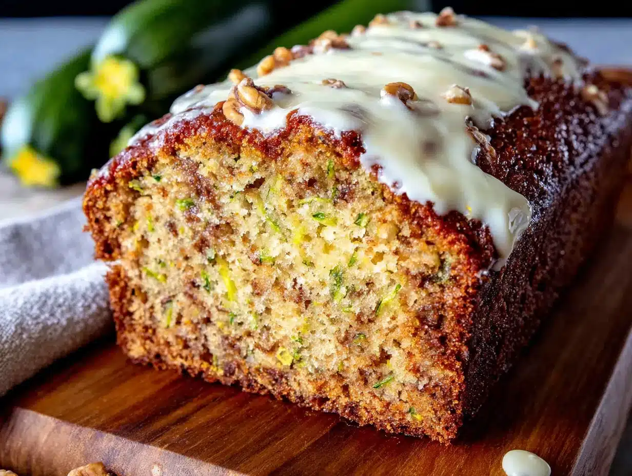 moist zucchini walnut bread preparation steps