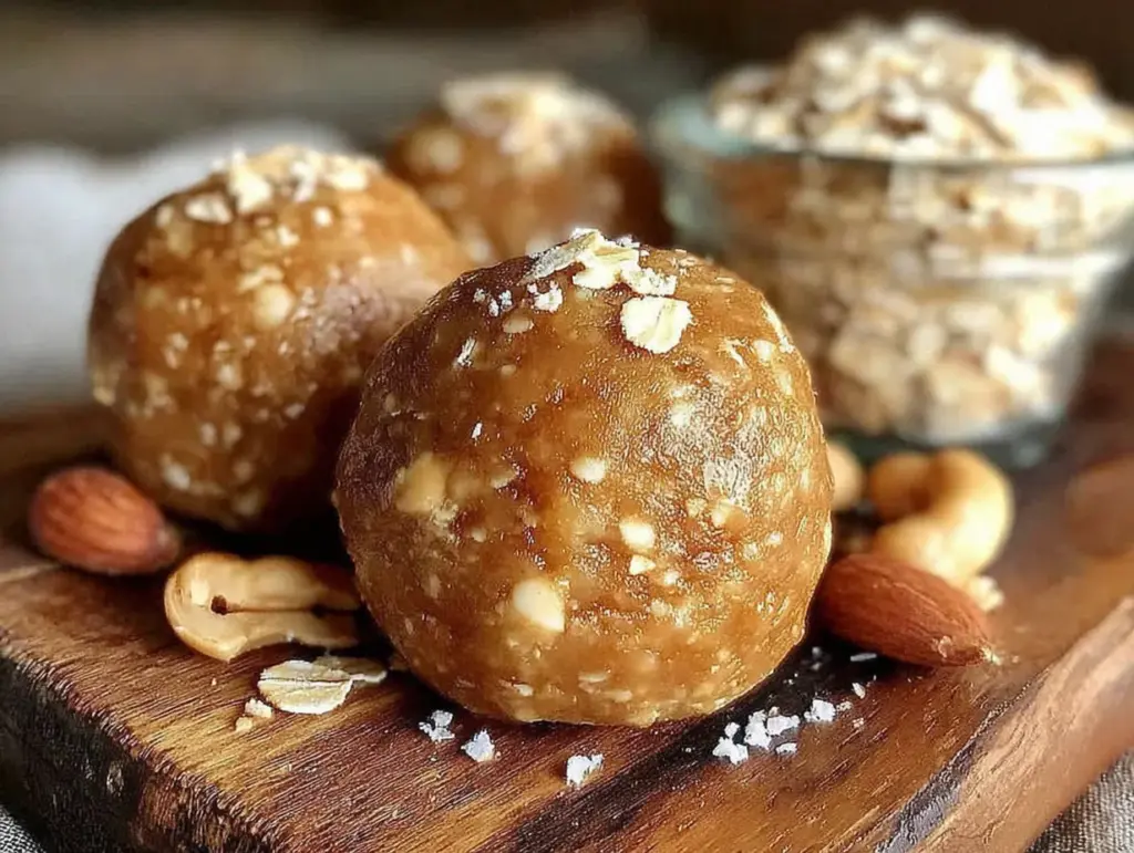 no-bake peanut butter protein energy bites - featured image