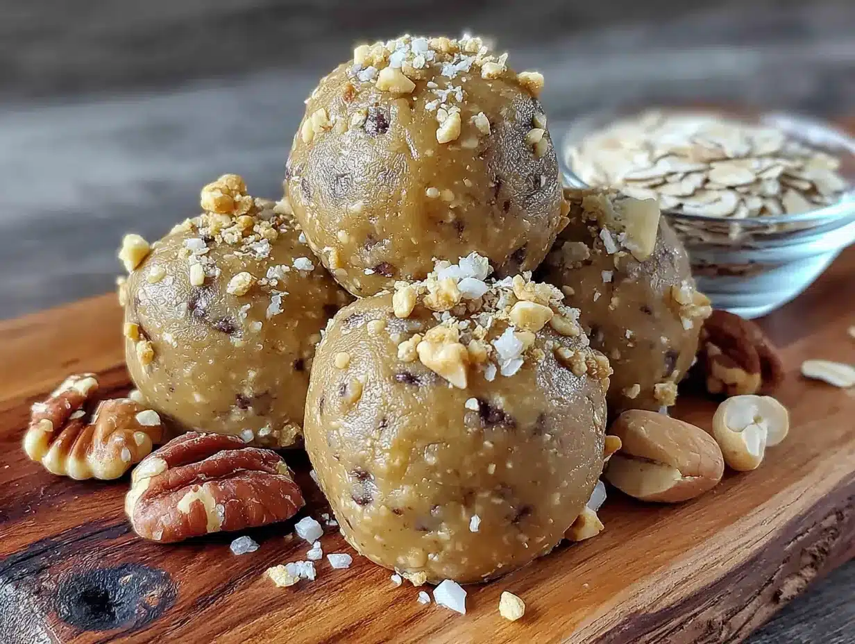 no-bake peanut butter protein energy bites preparation steps