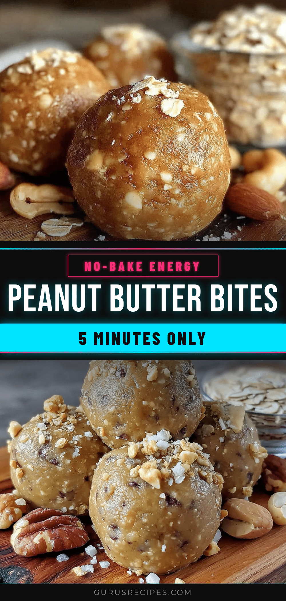 no-bake peanut butter protein energy bites recipe