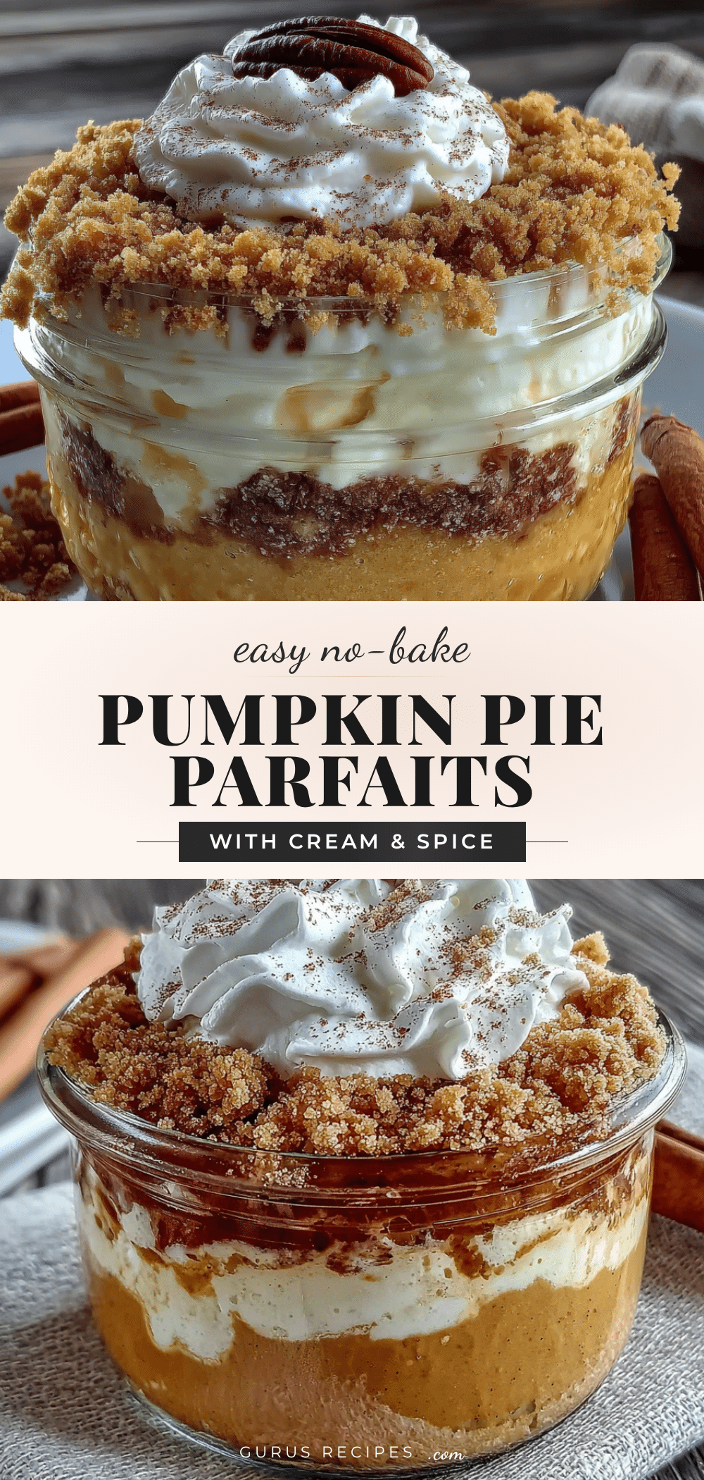 no-bake pumpkin pie parfait recipe