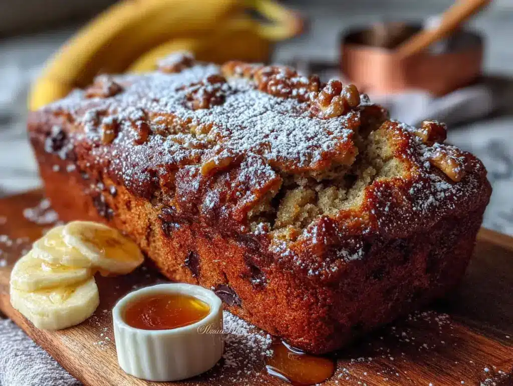 overnight artisan banana bread - featured image