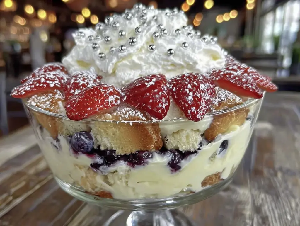 perfect red white blue berry trifle labor day dessert - featured image