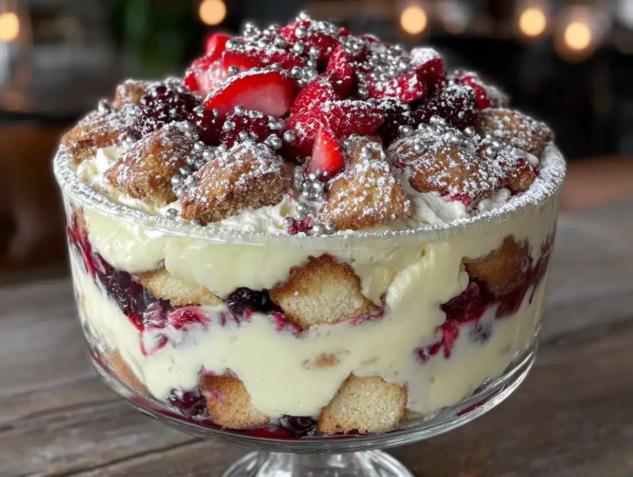 perfect red white blue berry trifle labor day dessert preparation steps