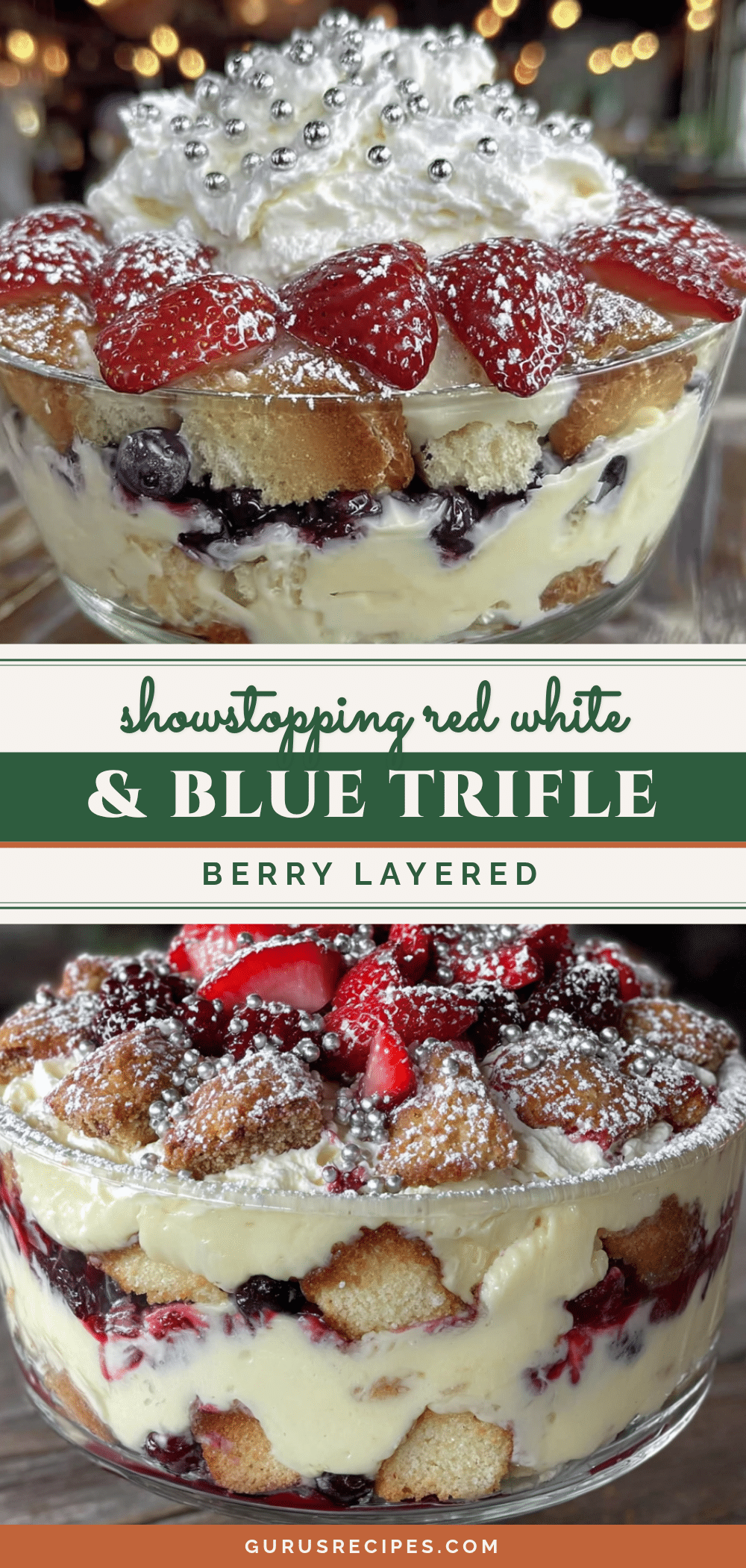 perfect red white blue berry trifle labor day dessert recipe