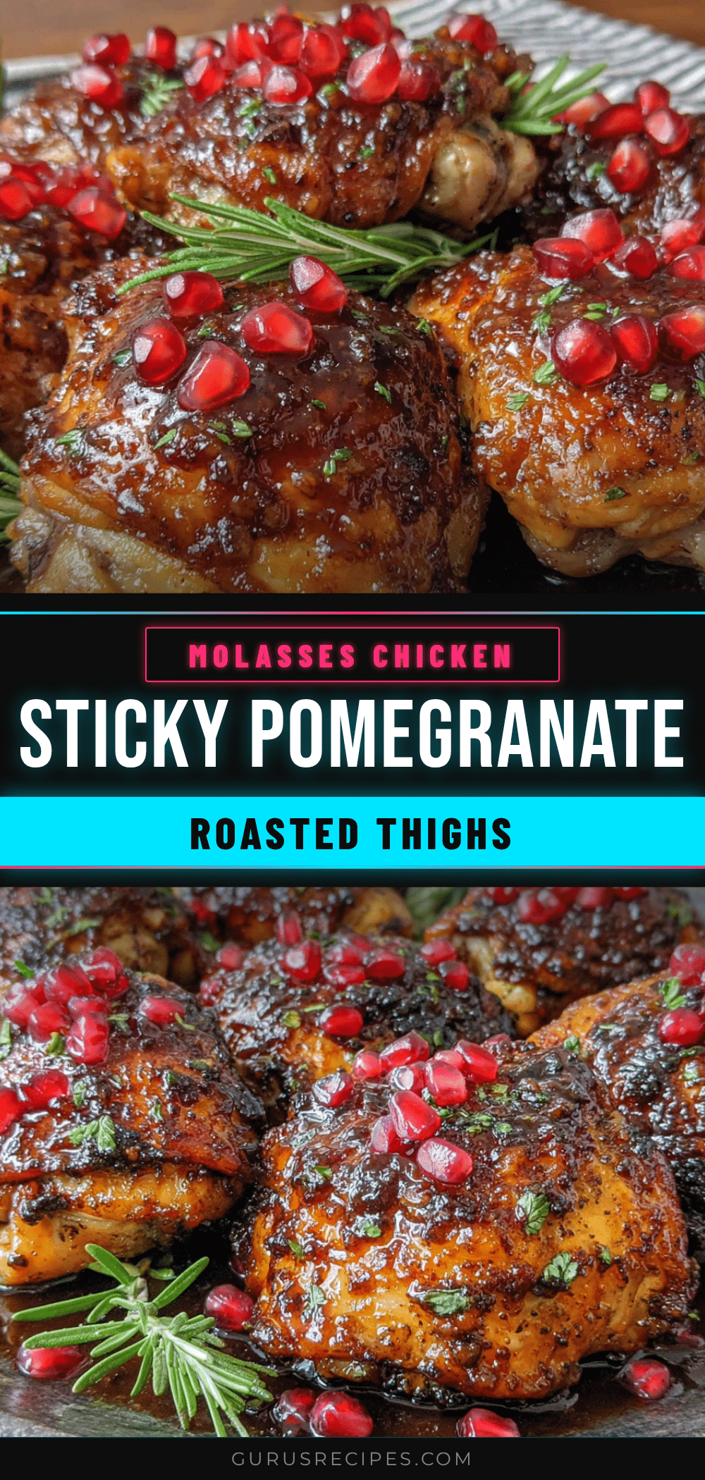 pomegranate molasses roasted chicken thighs recipe