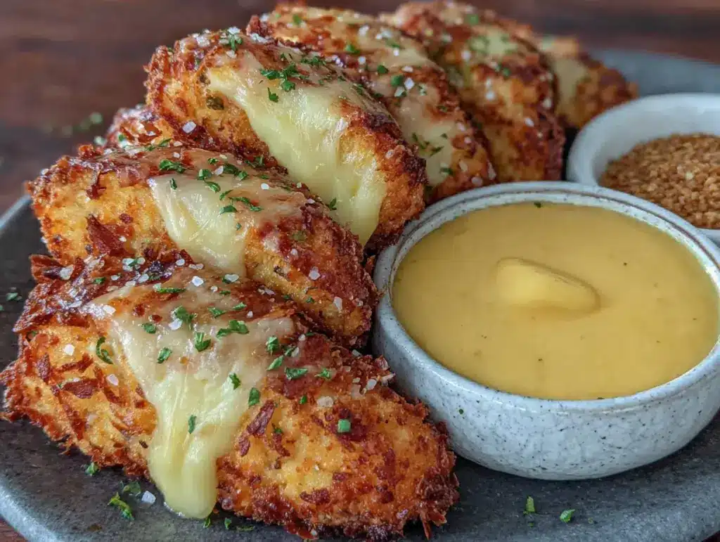 pretzel-crusted chicken tenders with beer cheese dip - featured image