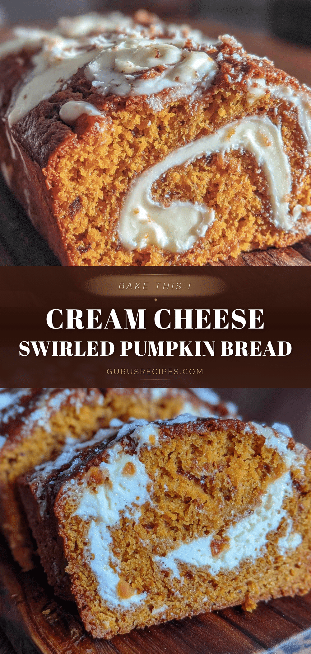 pumpkin bread with cream cheese swirl recipe