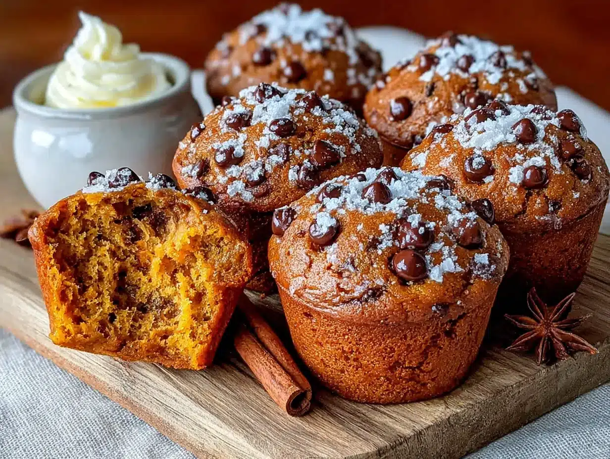 pumpkin chocolate chip muffins preparation steps