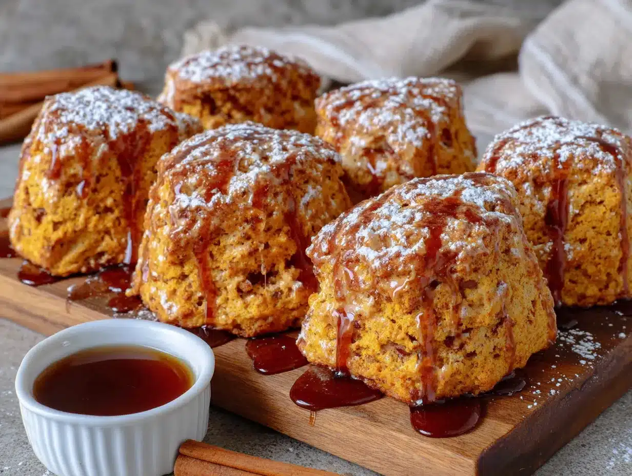 pumpkin scones with maple glaze preparation steps
