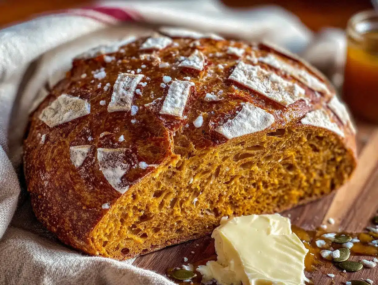 pumpkin sourdough discard bread preparation steps