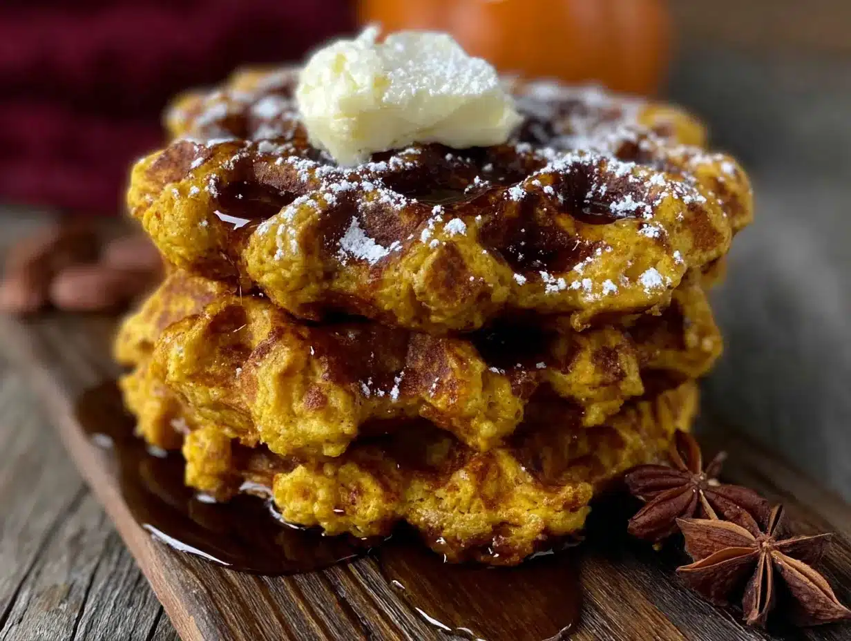 pumpkin sourdough discard waffles preparation steps