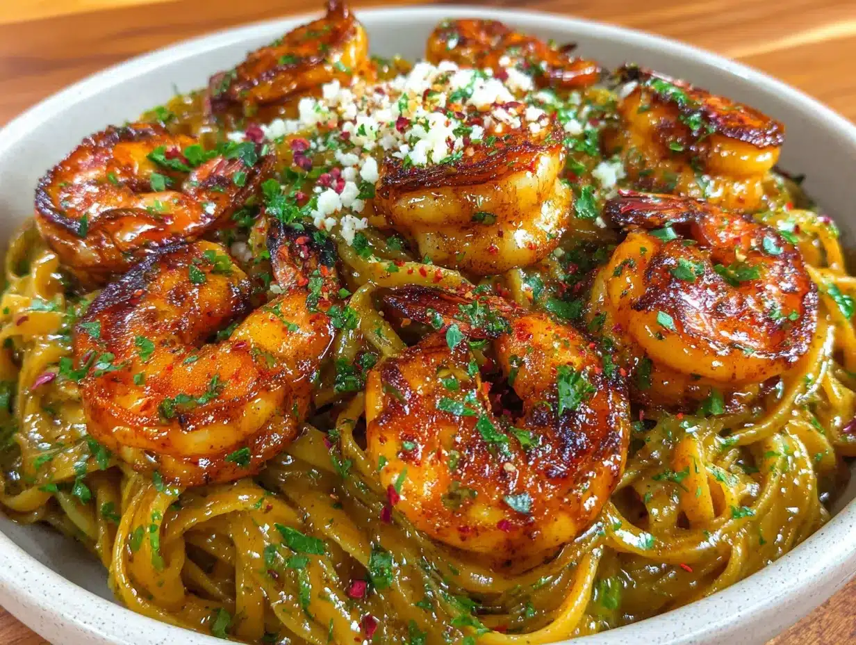quick garlic butter shrimp pasta preparation steps