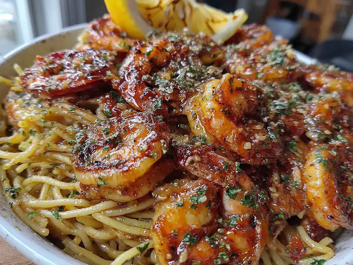 quick garlic butter shrimp pasta preparation steps