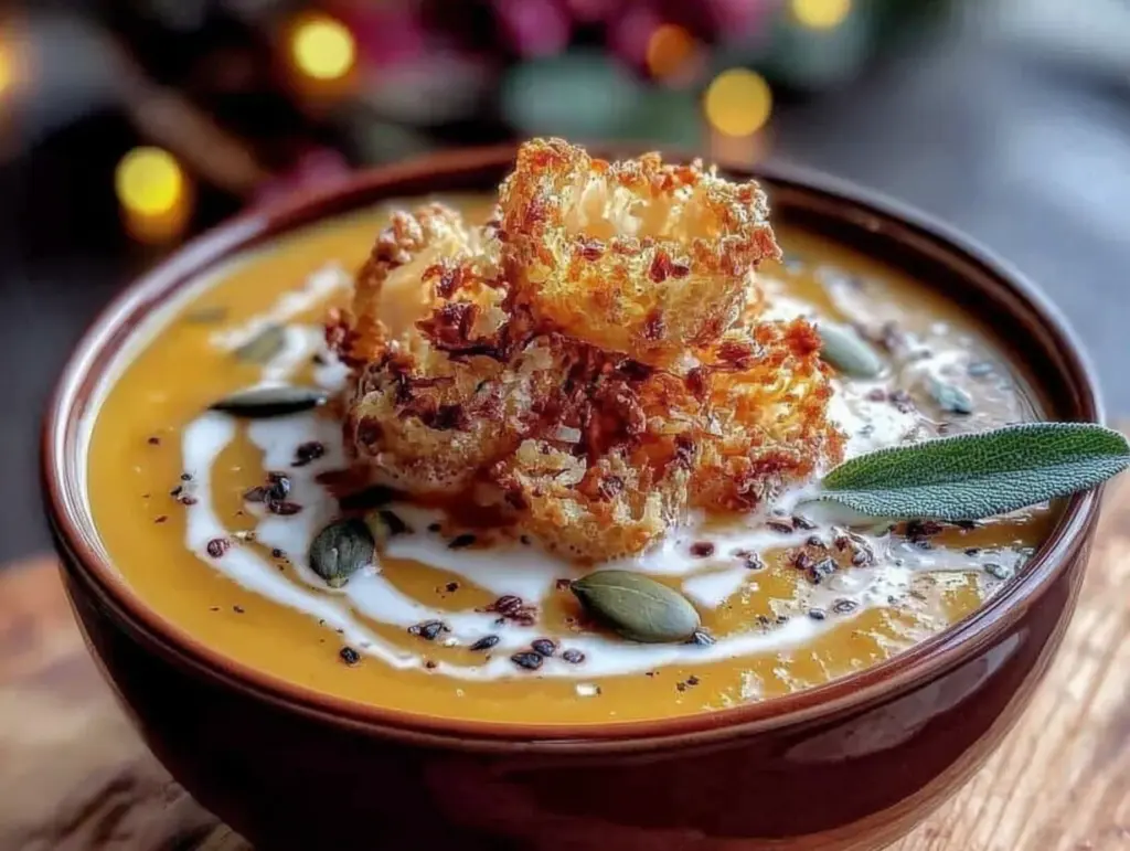 roasted butternut squash & sage soup - featured image
