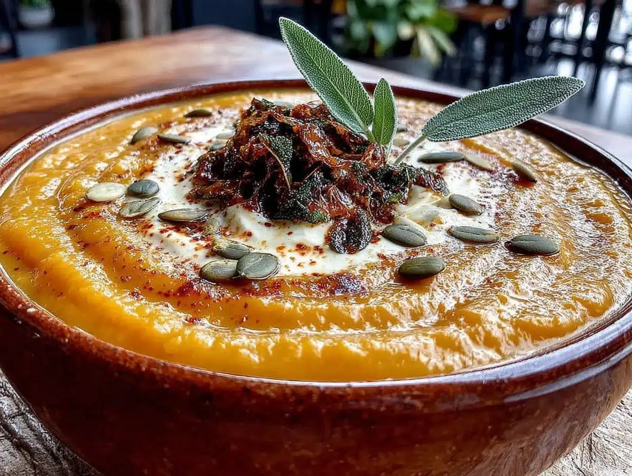 roasted butternut squash & sage soup preparation steps
