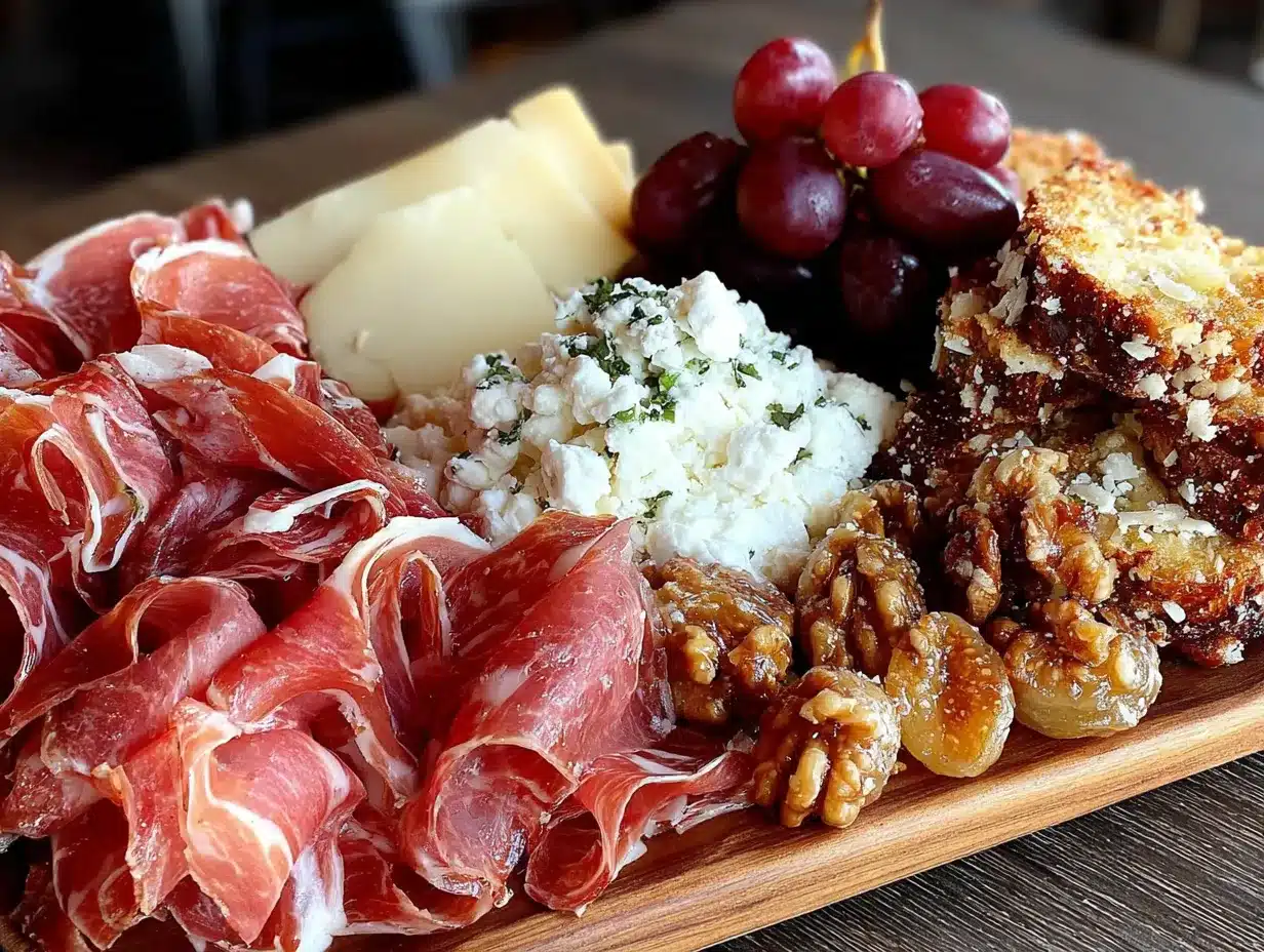 romantic charcuterie board for two preparation steps
