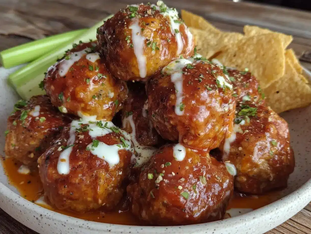 slow cooker buffalo chicken meatballs preparation steps