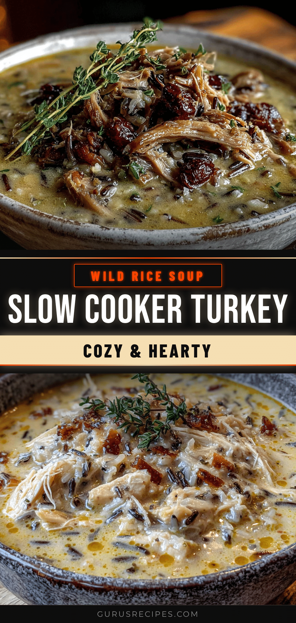 slow cooker turkey and wild rice soup recipe