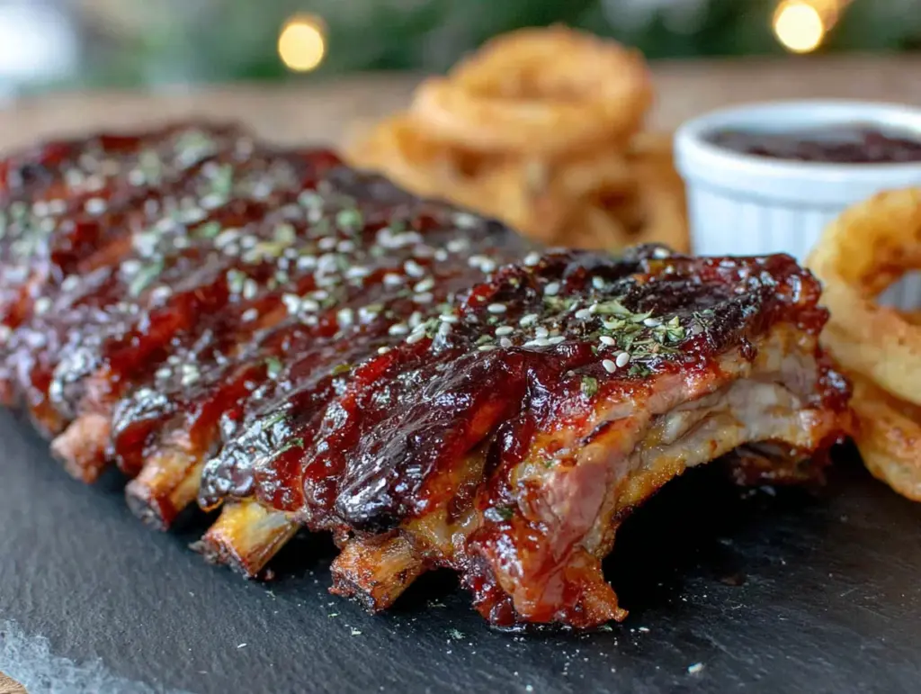 smoky bourbon baby back ribs - featured image