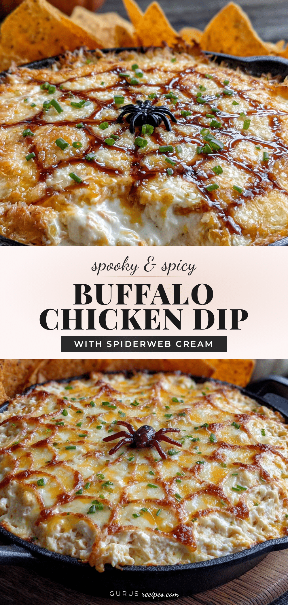 spiderweb buffalo chicken dip recipe